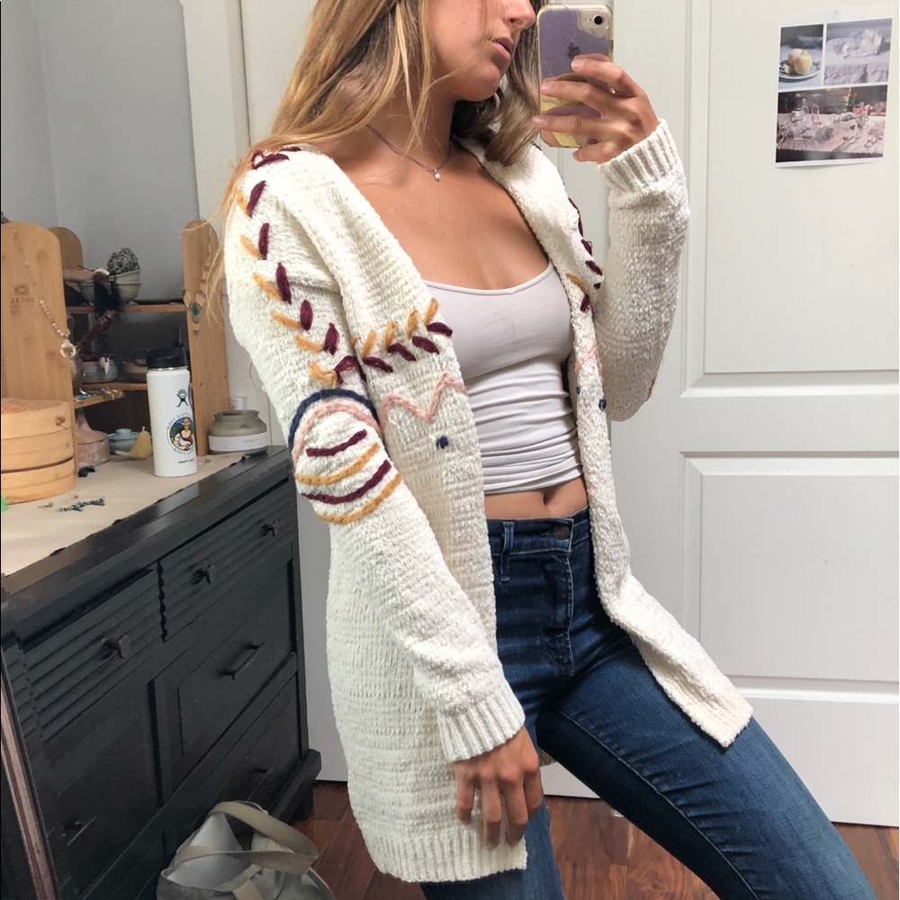 Super soft white cardigan sweater